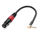 Maxbell 0.2m 90 Degree 3.5mm TRS Male To XLR 3 Pin Female Audio Cable Mic Connector - Aladdin Shoppers