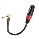 Maxbell 0.2m 90 Degree 3.5mm TRS Male To XLR 3 Pin Female Audio Cable Mic Connector - Aladdin Shoppers