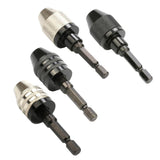 Maxbell 0.3-6.5mm 3-Jaw 1/4" Hex Handle Drill Chuck Quick Change Bit Black - Aladdin Shoppers