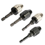 Maxbell 0.3-6.5mm 3-Jaw 1/4" Hex Handle Drill Chuck Quick Change Bit Black - Aladdin Shoppers