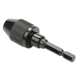 Maxbell 0.3-6.5mm 3-Jaw 1/4" Hex Handle Drill Chuck Quick Change Bit Black - Aladdin Shoppers