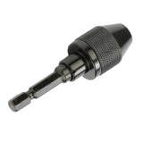 Maxbell 0.3-6.5mm 3-Jaw 1/4" Hex Handle Drill Chuck Quick Change Bit Black - Aladdin Shoppers