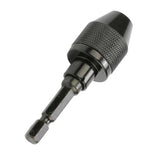 Maxbell 0.3-6.5mm 3-Jaw 1/4" Hex Handle Drill Chuck Quick Change Bit Black - Aladdin Shoppers