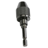 Maxbell 0.3-6.5mm 3-Jaw 1/4" Hex Handle Drill Chuck Quick Change Bit Black - Aladdin Shoppers