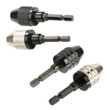 Maxbell 0.3-6.5mm 3-Jaw 1/4" Hex Handle Drill Chuck Quick Change Bit Black - Aladdin Shoppers