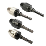Maxbell 0.3-6.5mm 3-Jaw 1/4" Hex Handle Drill Chuck Quick Change Bit Black - Aladdin Shoppers