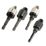Maxbell 0.3-6.5mm 3-Jaw 1/4" Hex Handle Drill Chuck Quick Change Bit Black - Aladdin Shoppers