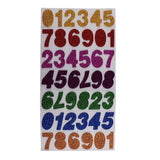 Maxbell 0-9 Numbers Glitter Foam Stickers Sheet Self Adhesive Sticker for Scrapbooking Card Art Craft Making Kids Fun Creative Toys DIY - Aladdin Shoppers