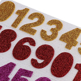 Maxbell 0-9 Numbers Glitter Foam Stickers Sheet Self Adhesive Sticker for Scrapbooking Card Art Craft Making Kids Fun Creative Toys DIY - Aladdin Shoppers