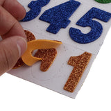 Maxbell 0-9 Numbers Glitter Foam Stickers Sheet Self Adhesive Sticker for Scrapbooking Card Art Craft Making Kids Fun Creative Toys DIY - Aladdin Shoppers