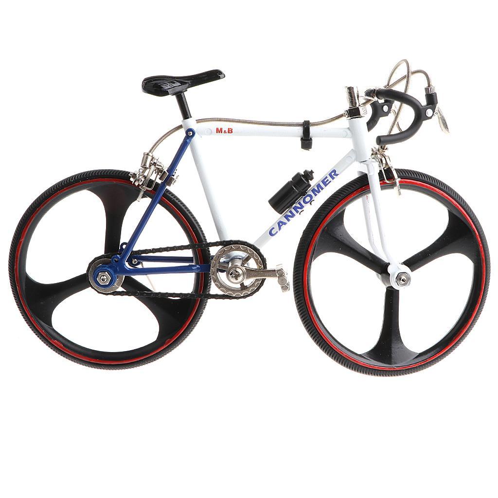 Maxbell 1:10 Scale Metal Decorative Bicycle Model Racing Bike Coffee Bar Decor - Blue White - Aladdin Shoppers