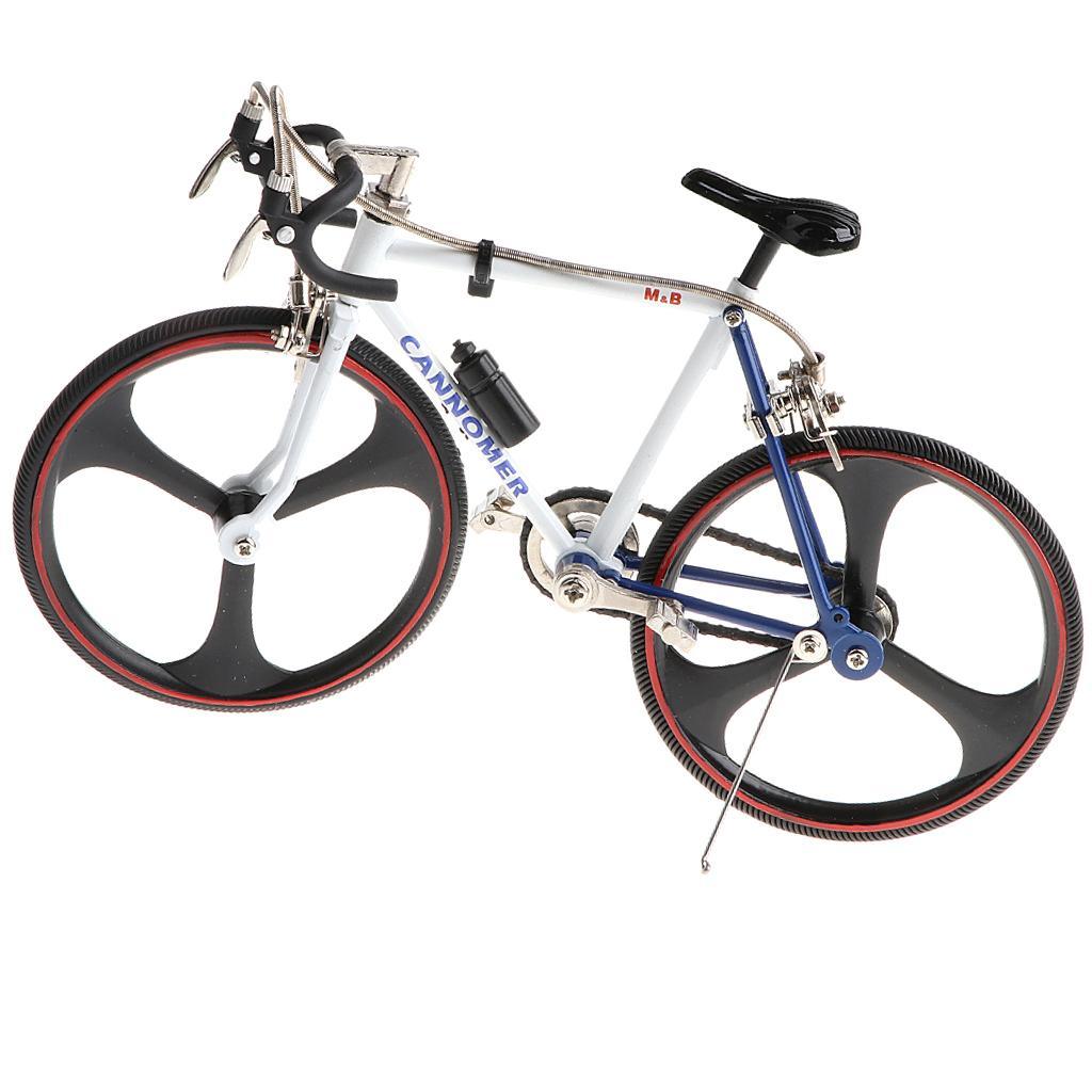 Maxbell 1:10 Scale Metal Decorative Bicycle Model Racing Bike Coffee Bar Decor - Blue White - Aladdin Shoppers