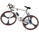 Maxbell 1:10 Scale Metal Decorative Bicycle Model Racing Bike Coffee Bar Decor - Blue White - Aladdin Shoppers