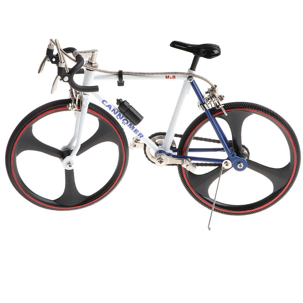 Maxbell 1:10 Scale Metal Decorative Bicycle Model Racing Bike Coffee Bar Decor - Blue White - Aladdin Shoppers
