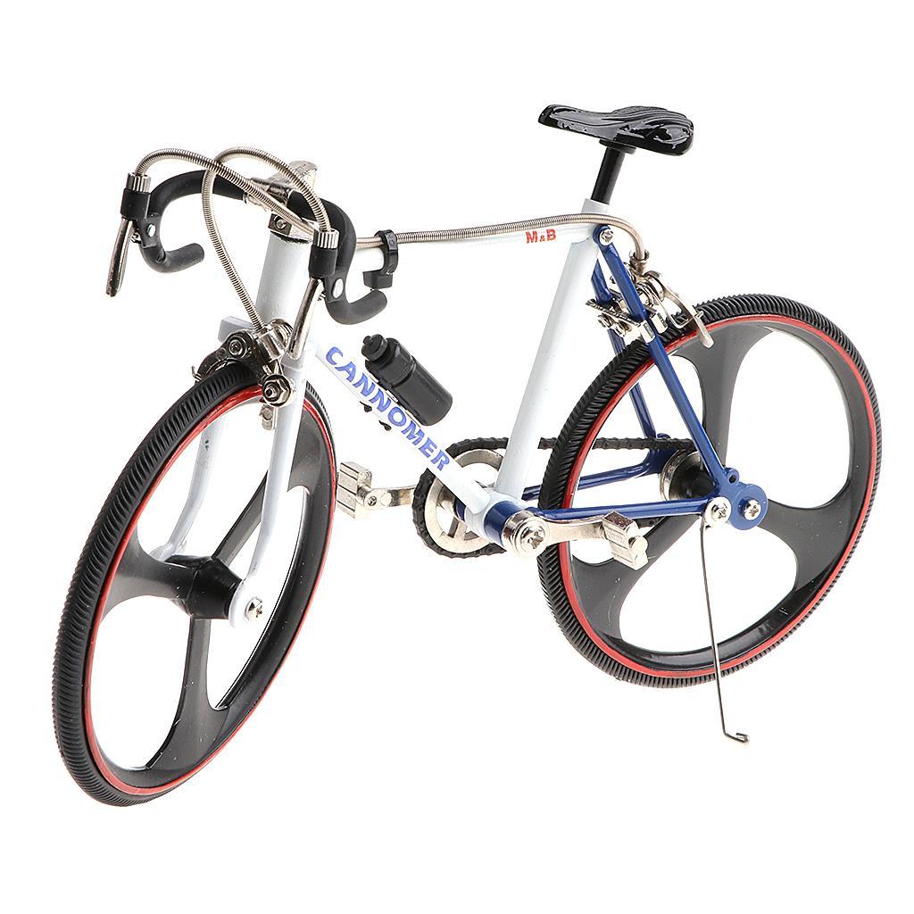 Maxbell 1:10 Scale Metal Decorative Bicycle Model Racing Bike Coffee Bar Decor - Blue White - Aladdin Shoppers