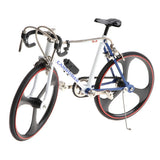 Maxbell 1:10 Scale Metal Decorative Bicycle Model Racing Bike Coffee Bar Decor - Blue White - Aladdin Shoppers