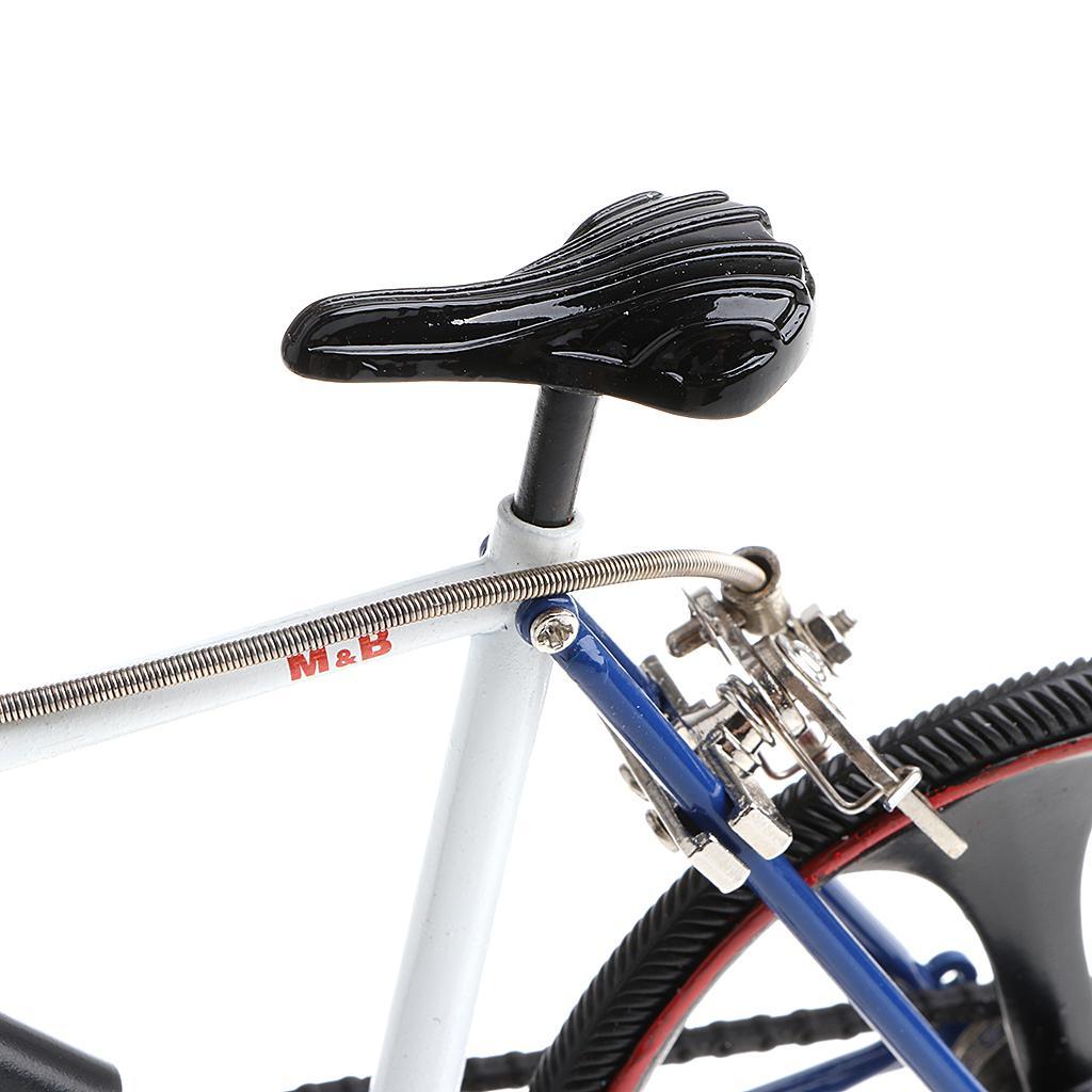 Maxbell 1:10 Scale Metal Decorative Bicycle Model Racing Bike Coffee Bar Decor - Blue White - Aladdin Shoppers