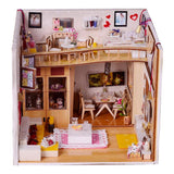 Maxbell 1:24 Dollhouse Miniature DIY Doll House Kits Double Attic Assembly House - Aladdin Shoppers