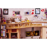 Maxbell 1:24 Dollhouse Miniature DIY Doll House Kits Double Attic Assembly House - Aladdin Shoppers