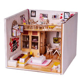 Maxbell 1:24 Dollhouse Miniature DIY Doll House Kits Double Attic Assembly House - Aladdin Shoppers