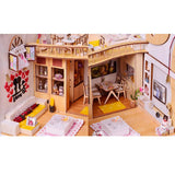Maxbell 1:24 Dollhouse Miniature DIY Doll House Kits Double Attic Assembly House - Aladdin Shoppers