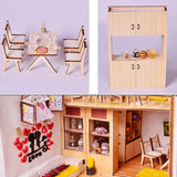 Maxbell 1:24 Dollhouse Miniature DIY Doll House Kits Double Attic Assembly House - Aladdin Shoppers