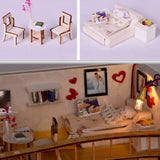 Maxbell 1:24 Dollhouse Miniature DIY Doll House Kits Double Attic Assembly House - Aladdin Shoppers