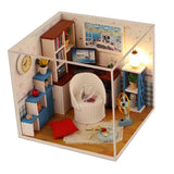 Maxbell 1:24 Dollhouse Miniature DIY Prince Doll House Kits Reading Room Model Craft - Aladdin Shoppers