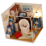 Maxbell 1:24 Dollhouse Miniature DIY Prince Doll House Kits Reading Room Model Craft - Aladdin Shoppers