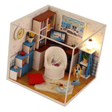 Maxbell 1:24 Dollhouse Miniature DIY Prince Doll House Kits Reading Room Model Craft - Aladdin Shoppers
