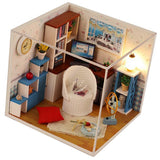 Maxbell 1:24 Dollhouse Miniature DIY Prince Doll House Kits Reading Room Model Craft - Aladdin Shoppers