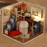 Maxbell 1:24 Dollhouse Miniature DIY Prince Doll House Kits Reading Room Model Craft - Aladdin Shoppers