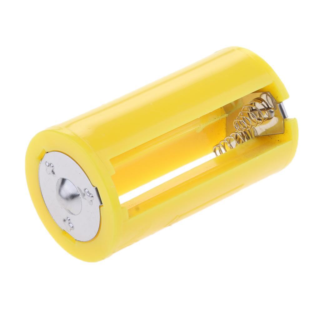 Maxbell 1.5V Parallel Battery Converters Adapter Case LR20 3 AA to D Type Yellow - Aladdin Shoppers