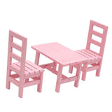 Maxbell 1:6 Dollhouse Miniature Dining Table Chairs Set Kitchen Furniture Accs Pink - Aladdin Shoppers