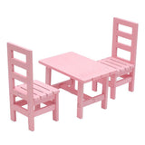 Maxbell 1:6 Dollhouse Miniature Dining Table Chairs Set Kitchen Furniture Accs Pink - Aladdin Shoppers