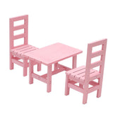 Maxbell 1:6 Dollhouse Miniature Dining Table Chairs Set Kitchen Furniture Accs Pink - Aladdin Shoppers