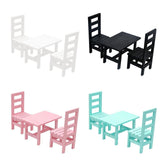 Maxbell 1:6 Dollhouse Miniature Dining Table Chairs Set Kitchen Furniture Accs White - Aladdin Shoppers