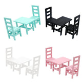 Maxbell 1:6 Dollhouse Miniature Dining Table Chairs Set Kitchen Furniture Accs White - Aladdin Shoppers