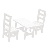 Maxbell 1:6 Dollhouse Miniature Dining Table Chairs Set Kitchen Furniture Accs White - Aladdin Shoppers