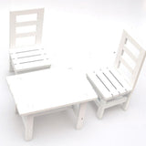 Maxbell 1:6 Dollhouse Miniature Dining Table Chairs Set Kitchen Furniture Accs White - Aladdin Shoppers