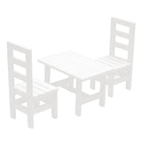 Maxbell 1:6 Dollhouse Miniature Dining Table Chairs Set Kitchen Furniture Accs White - Aladdin Shoppers