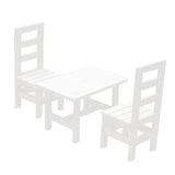 Maxbell 1:6 Dollhouse Miniature Dining Table Chairs Set Kitchen Furniture Accs White - Aladdin Shoppers