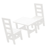 Maxbell 1:6 Dollhouse Miniature Dining Table Chairs Set Kitchen Furniture Accs White - Aladdin Shoppers