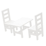 Maxbell 1:6 Dollhouse Miniature Dining Table Chairs Set Kitchen Furniture Accs White - Aladdin Shoppers