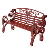 Maxbell 1:6 Scale Dollhouse Miniature Furniture Plastic Garden Patio Park Bench Brown - Aladdin Shoppers