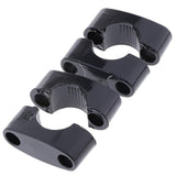 Maxbell 1 Pair 22mm Black CNC HandleBar Fat Bar Riser Mount Clamp Adapter Universal - Aladdin Shoppers