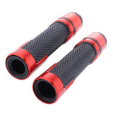 Maxbell 1 Pair 7/8" 22mm Motorcycle Handle Bar Aluminum Rubber Gel Hand Grips Black + Orange - Aladdin Shoppers