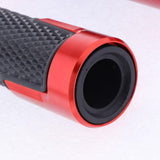Maxbell 1 Pair 7/8" 22mm Motorcycle Handle Bar Aluminum Rubber Gel Hand Grips Black + Orange - Aladdin Shoppers