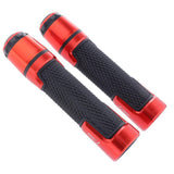 Maxbell 1 Pair 7/8" 22mm Motorcycle Handle Bar Aluminum Rubber Gel Hand Grips Black + Orange - Aladdin Shoppers