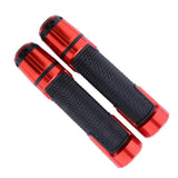 Maxbell 1 Pair 7/8" 22mm Motorcycle Handle Bar Aluminum Rubber Gel Hand Grips Black + Orange - Aladdin Shoppers